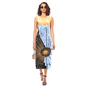 Modern cobweb designer  batik Dress